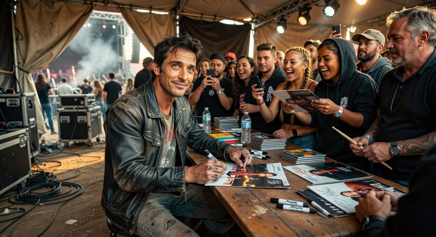 Artist autograph signing session at the festival