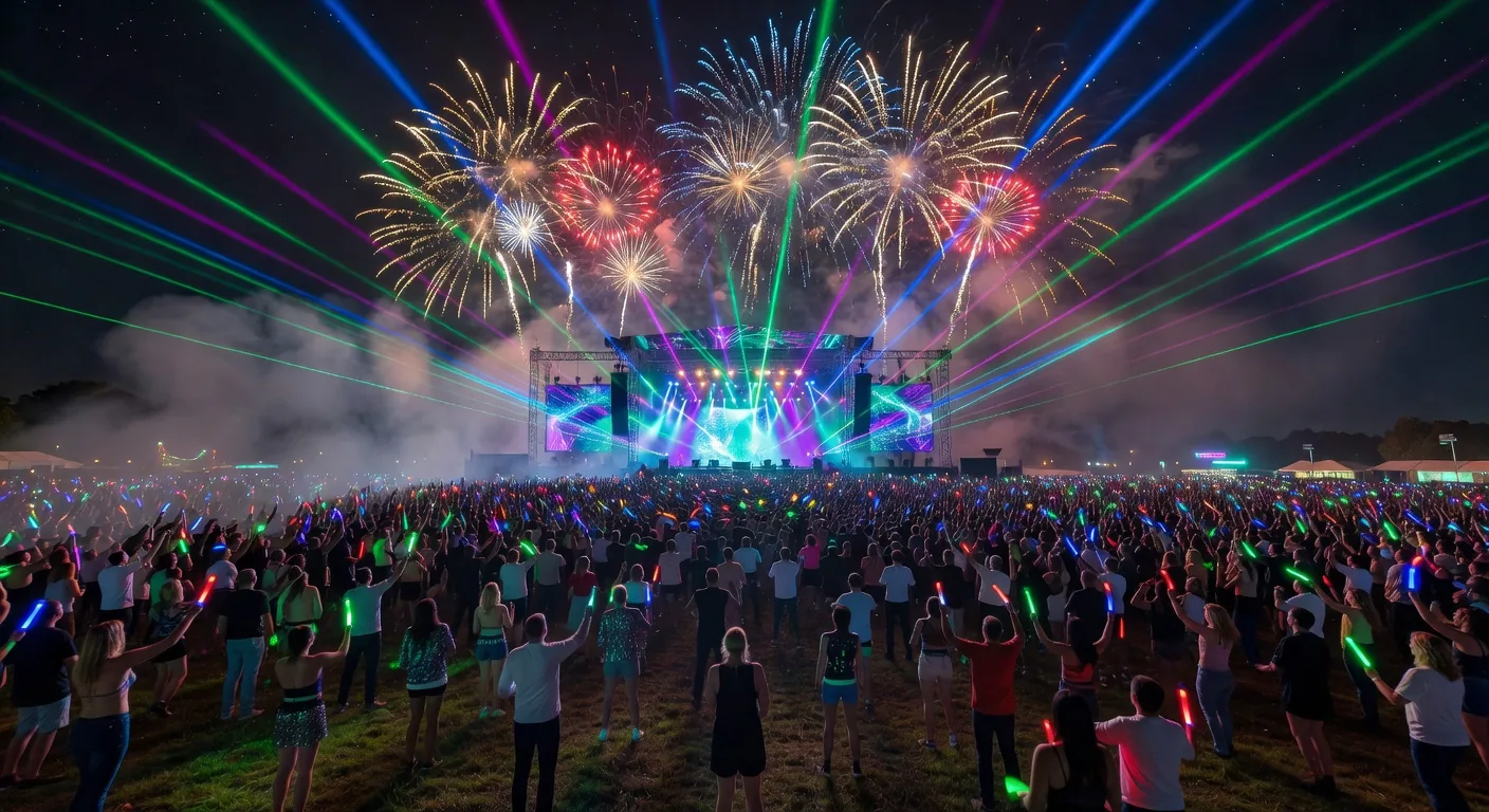 GRVF Night Fireworks & Crowd