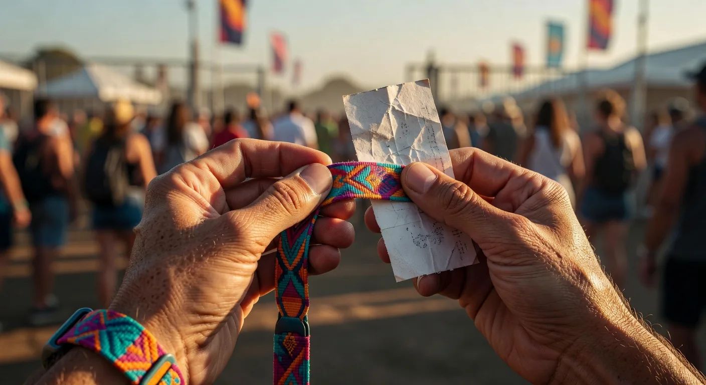 Golden River Veil Fest official wristband and ticket