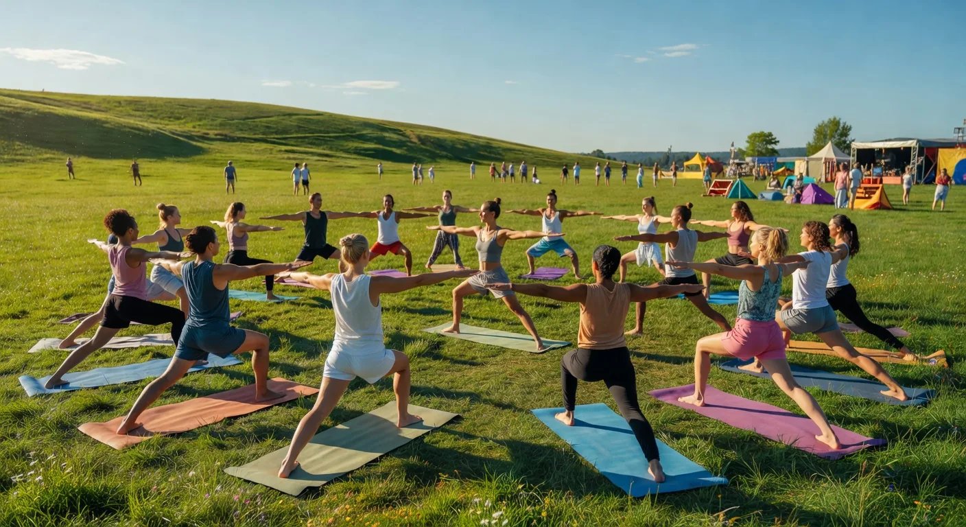 VIP Wellness Zone yoga workshop at Golden River Veil Fest